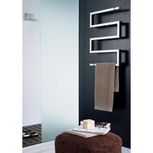 Hydronic Towel Warmer, Scirocco Snake 50, Rectangular Heated Towel Bar Scirocco Snake 50